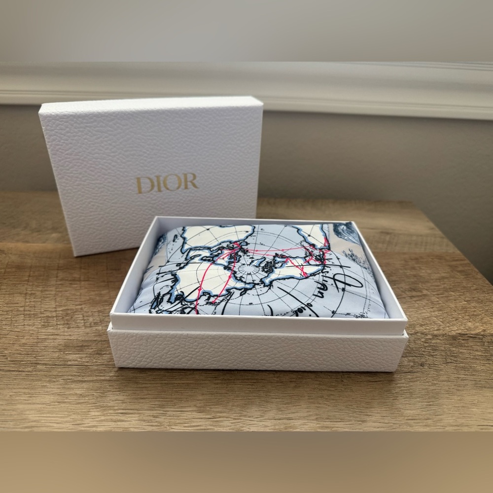 Dior Around the World motif drawstring pouch - brand new in box